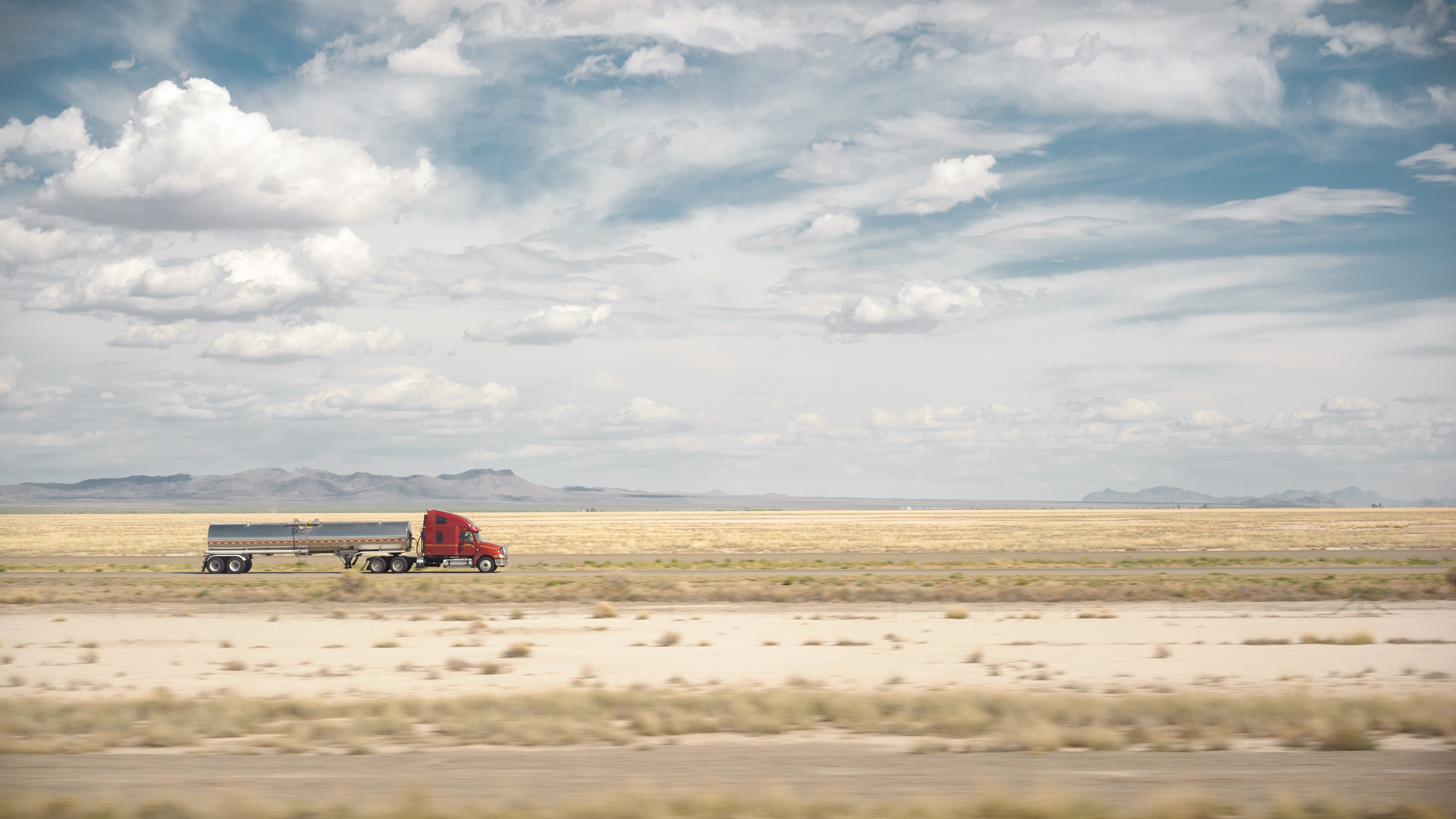 Truck on the road